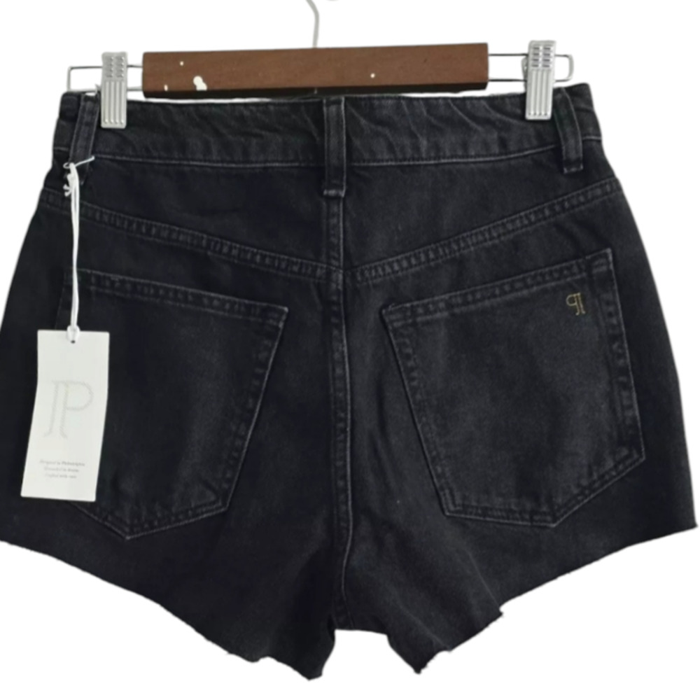 NWT Anthropologie Pilcro Lace-Up Denim Shorts $108 SIZE 32 Black - Picture 6 of 8